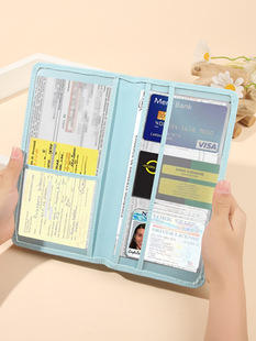 Passbook Holder Large Capacity Anti-theft Brush Waterproof Driver's License PVC Leather Holder Card Holder Certificate Passbook Holder