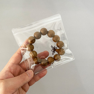 Portable small Jewelry earrings bracelet storage finishing transparent plastic PVC self-sealing bag jewelry INS sealed bag