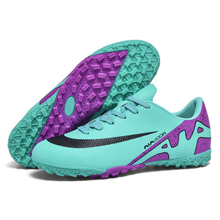 Cross-border low-top football shoes tf broken nails artificial lawn AG nail leather feet boys and girls children teenagers students training shoes