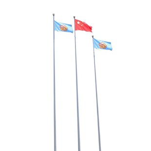 Kindergarten school outdoor 304 stainless steel flagpole 10 meters conical electric lifting metal red flag flagpole 12 meters