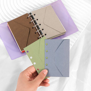 Cross-border special M5 loose-leaf core notebook data classification separator mini color envelope bag five-hole inner page