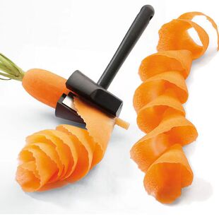 Stainless Steel Salad Flower Roller Carrot Cucumber Carving Knife Spiral Curl Shaper Shaper Modeling Knife Wholesale