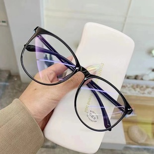 2024 New Anti-blue Light Glasses for Women, Glasses Frames for Male Students, Myopia Glasses, Fashionable Plain Mirrors Wholesale