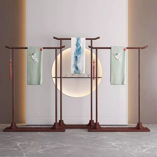 Chinese Style Hanger Solid Wood Floor Hanger Household Bedroom Coat Rack Storage Rack Clothing Store Drying Rack
