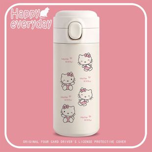 hellokitty student thermos cup large capacity small lightweight portable high-looking cup stainless steel kettle