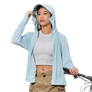 Sunscreen clothing upf50 women's summer outdoor ice silk sunscreen clothing men's anti-ultraviolet breathable ice skin coat