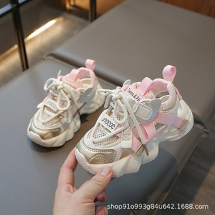 Children's sneaker 2025 Spring and Summer New Girls' Beach Sandals Large Children's Single Mesh Hollow Breathable Torre Shoes
