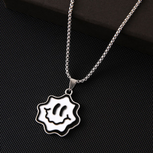 Korean version of titanium steel hip-hop necklace children's fashion hip-hop dance catwalk necklace men's and women's all-match sweater chain children's clothing small gifts