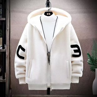 Warm Plus Fertilizer Winter Casual Loose Cotton-padded Coat Thickened Lamb Cashmere Fashional Brand Cotton-padded Jacket Men's Cotton-padded Jacket