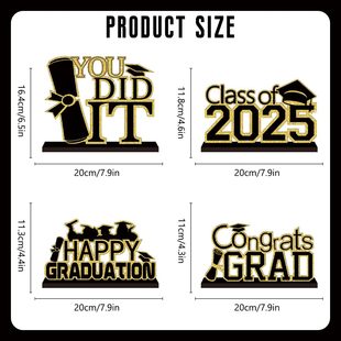 2025 Cross-border New Graduation Season Decorations Wooden Craft Products Ornaments Base Head Carving Tablet Desktop Wholesale