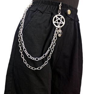 Europe and the United States cross-border jewelry punk trendy cool metal waist chain hip-hop street decoration men and women all-match pants chain in stock wholesale