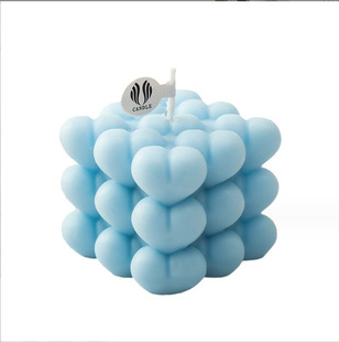 Nordic ins love cube mousse cake silicone mold candle dinner candle home decoration creative decoration
