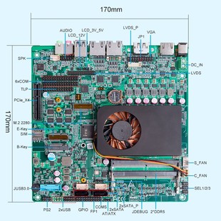 [presale] Dispatch Mini ITX Industrial Control Motherboard I5-12450H Multi-serial Office POS Self-service All-in-One Machine