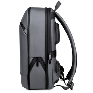 Source Manufacturer Export Cross-Border Ultra-Thin Foldableing Business Backpack Expandable Water-Repellent Leather Film Material Backpack