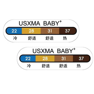 Children's sleeping bag temperature monitoring stickers thermal transfer children's clothing temperature-sensitive color-changing label stickers direct color-changing temperature-measuring stickers