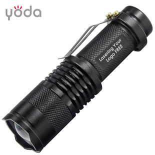 Aluminum Alloy 1*AA No. 5 Battery and 14500 Battery Neutral Telescopic Mini Zoom Gift Flashlight