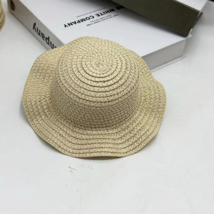 Cross-border Hot Selling Cat Dog Chanel Style Straw Hat Mini Hat Cotton Baby Hat Doll Hat Toy Hat Small Hat