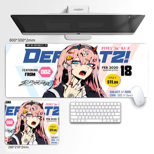Anime Mouse Pad Oversized Computer Desk Pad Office Secondary Anti-Slip Pad Game Keyboard Pad Precise Positioning