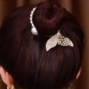 New fishtail ponytail buckle hairpin women's back of the Head Ball head plate hair Korean temperament hairpin headdress hair accessories wholesale
