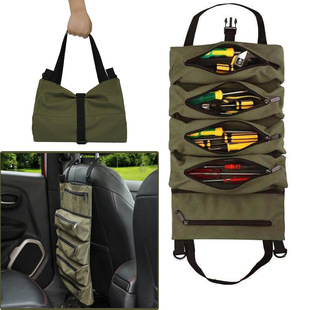 Car seat back suspension storage bag foldable multifunctional tool roll bag electronee bag hardware tool bag wholesale