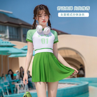 Children's Swimwear Split Girls' 2023 Summer New Princess Dress Big Kids Girls' Spa Vacation Swimwear