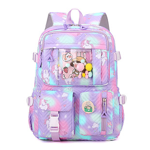 2024 New Girls Schoolbag Primary School Children Third to Sixth Grade Large Capacity Girls' Ridge Protection Backpack