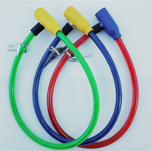 Wholesale and Retail Color Head Bicycle Lock Exquisite Cable Lock Outdoor Supplies Anti-cut Anti-theft Lock Mountain Bike Wire Lock