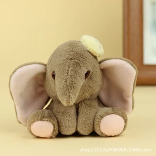 New Cute Elephant Pendant Keychain Plush Toy Baby Elephant Doll Bag Pendant Doll Grab Machine Doll Wholesale