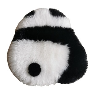 Cross-border exclusive imitation wool pp cushion Plush Pillow sofa seat waist cushion cute panda back pillow