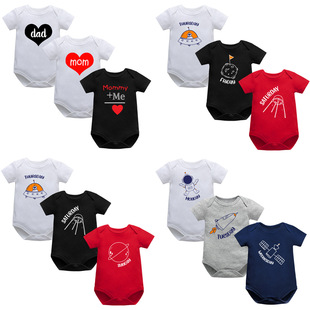 Wholesale baby jumpsuit short-sleeved triangle ha clothes baby cotton bag fart climbing clothes summer baby children's clothing