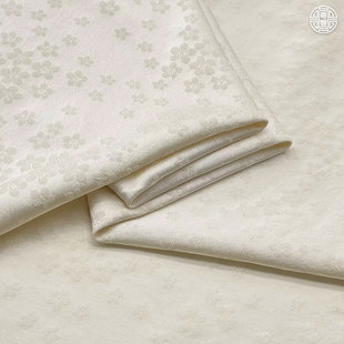 Starflower Thickened Acetic Acid Imitation New Chinese Cheongsam Fabric New Polyester Small Floral Texture Hanfu Jacquard Fabric
