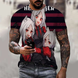 2022 новый Helltaker Hell Wang 3D новый печатный продукт персонализированный тренд футболки с короткими рукавами для мужчин и женщин