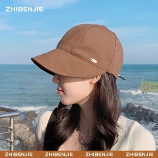 Fisherman's Hat Children's Summer Sun Protection Face Covering Pot Hat Anti-ultraviolet Korean Style Big Head All-match Face Showing Small Plain Hat