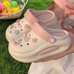 Women's Summer Outer Wear All-match Fashionable Non-slip Odor Deodorant Heightened Beach Seaside Hole Shoes