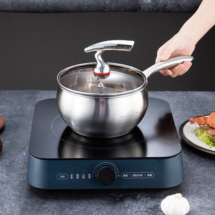 316 Food Grade Steel 304 Stainless Steel Household Baby Small Soup Pot 201 Milk Pot Steamer Supplementary Food Pot Thickened Soup Steaming