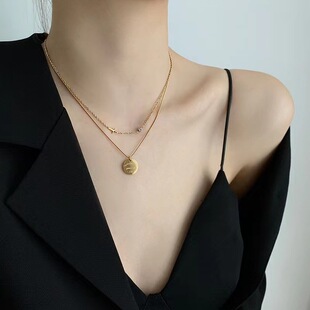 Necklace Women's Trendy Light Luxury Niche Design 2022 New Summer Titanium Steel Non-fading Clavicle Chain All-match Necklace Chain