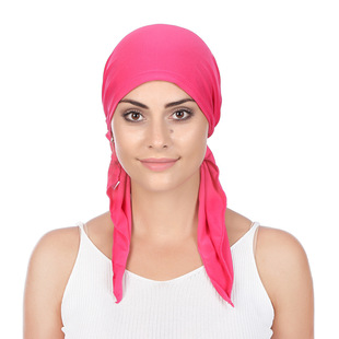 AliExpress/Amazon/Ebay, европейский и американский изогнутый однотонный молочный Шелковый платок с двумя хвостами, шапка на носке