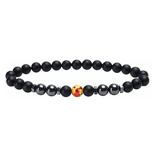 AliExpress Wish Горячая продажа 6 мм матовый каменный браслет черный магнит браслет натуральный камень пара браслет оптом