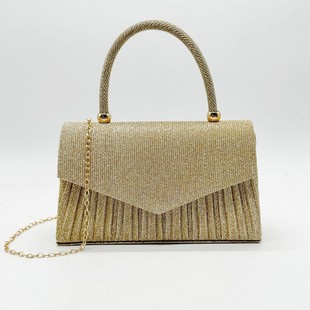 Pleated wedding evening bag manufacturers supply cross-border e-commerce direct supply of European and American dress ladies portable evening bag
