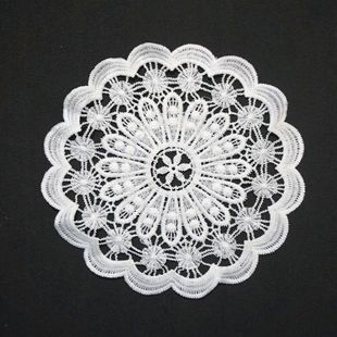Factory spot water soluble lace milk silk round flower DIY applique clothing accessories Embroidery Cup pad flower piece Hollow