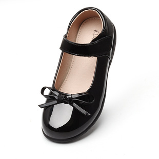 Factory direct girls' black leather shoes princess shoes children's small leather shoes student soft bottom single shoes school shoes watch performance shoes