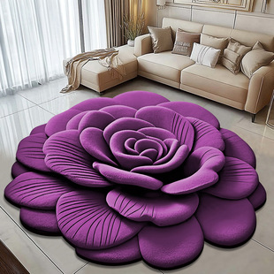 Cross-border peony flower shaped carpet Chinese living room coffee table carpet cashmere stain-resistant and easy to take care of cool carpet