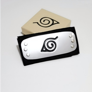 Ninja forehead protection ring necklace wood leaf ABS plastic bitter no four-generation eye dart shuriken small bitter no fire headband