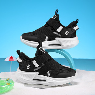 2025 Summer New Boys' sneaker Mesh Breathable All-match Girls' Rotating Buckle Non-slip Wear-resistant Casual Children's Shoes