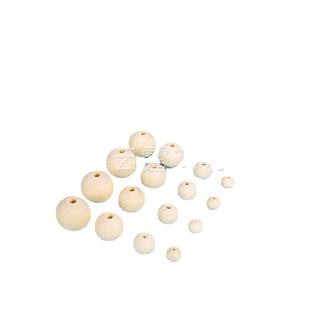 Wooden beads wholesale perforated wooden beads Spot 6-50mm log loose beads Lotus round beads DIY wood jewelry accessories