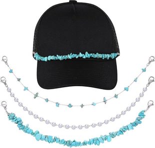 Europe and the United States cross-border cross-border new personalized summer bohemian irregular turquoise hat chain manufacturers