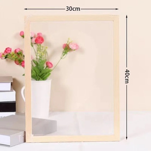Plastic Wrap Wooden Frame Transparent Picture Frame Material Children's diy Kindergarten Art Painting Graffiti Handmade Solid Wood Photo Frame