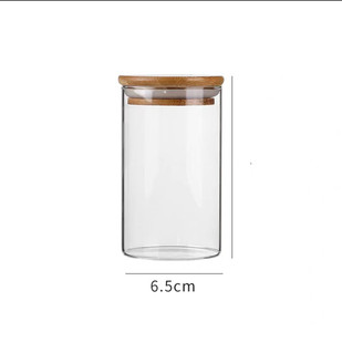 Factory wholesale High Borosilicate Glass sealed jar storage bottle candy storage jar straight tube tea jar dried fruit snacks