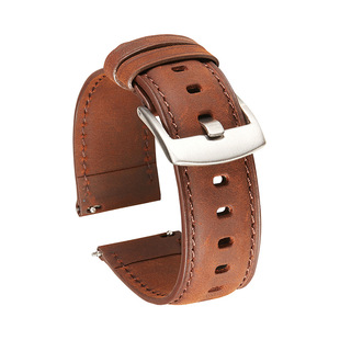 In stock Crazy Horse leather watch strap smart quick release watch strap matte leather leather watch strap soft 20/22m