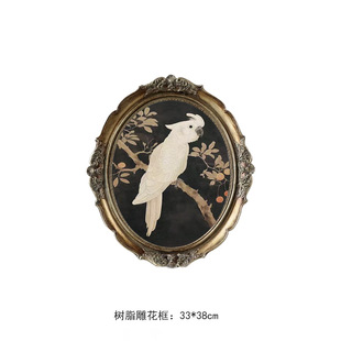 "Ruihe" French antique crane national style decorative painting study living room dining room bucket cabinet wall decoration hanging painting